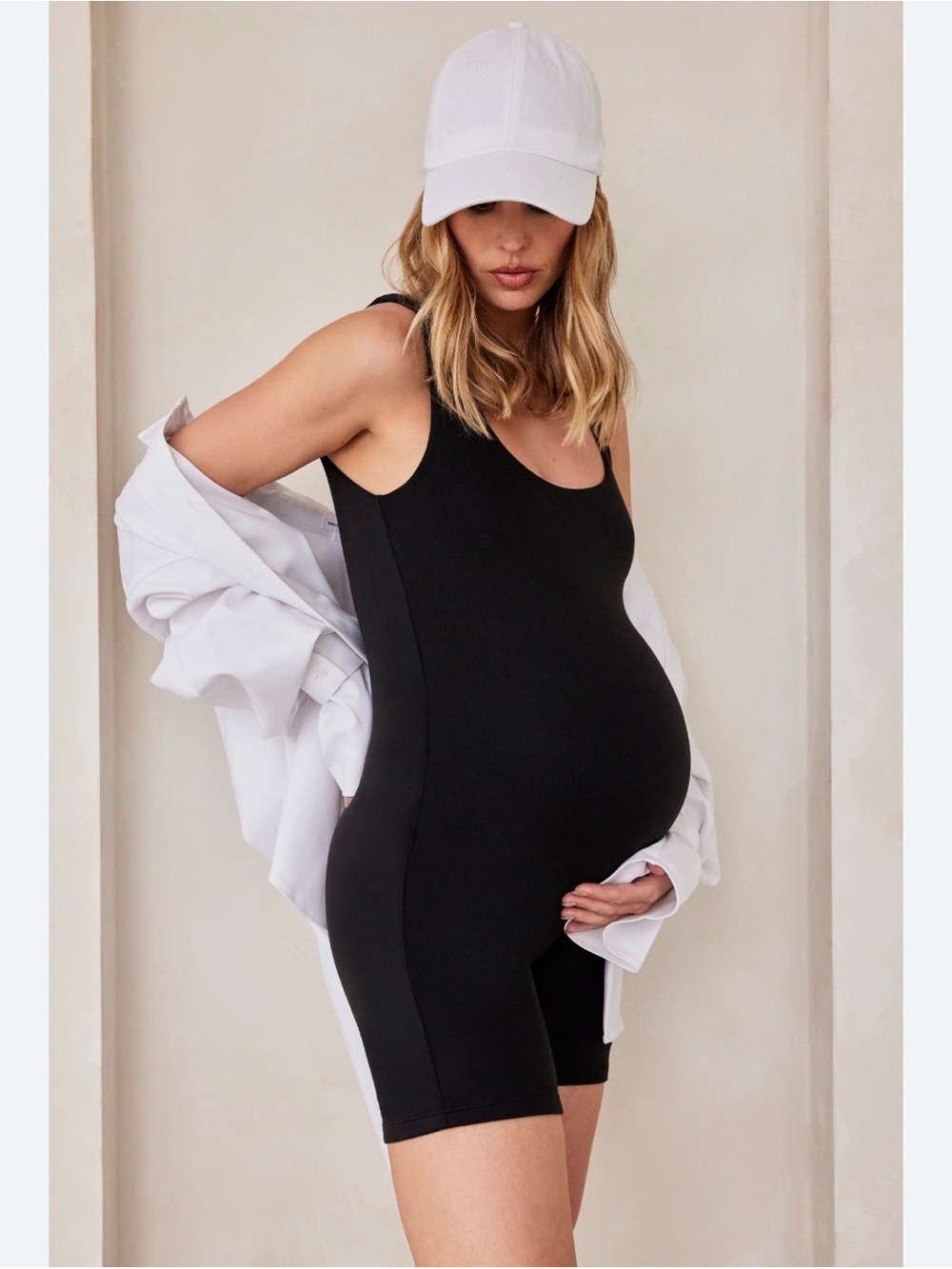 Bumpsuit - Black Maternity Tank Romper